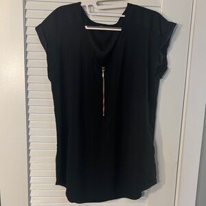 Express Black Women's Blouse with Zipper